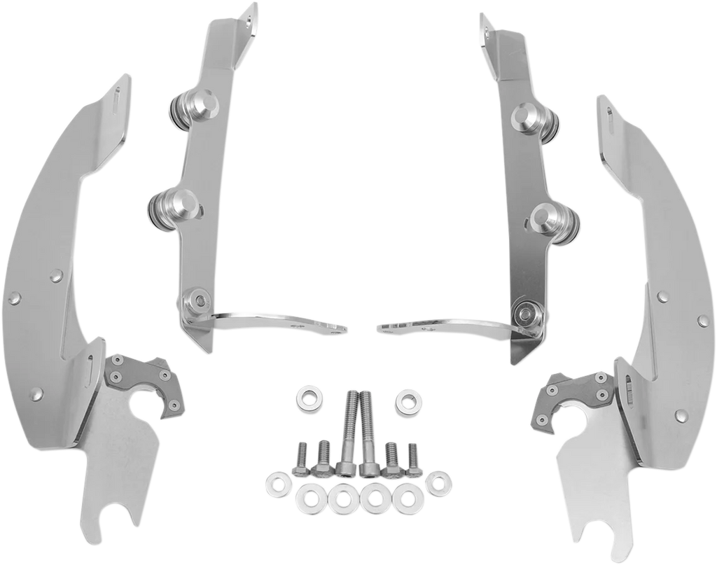 Memphis Shades Batwing Trigger Lock Mounting Kit - Aero - Polished MEK1908 - Main Product View