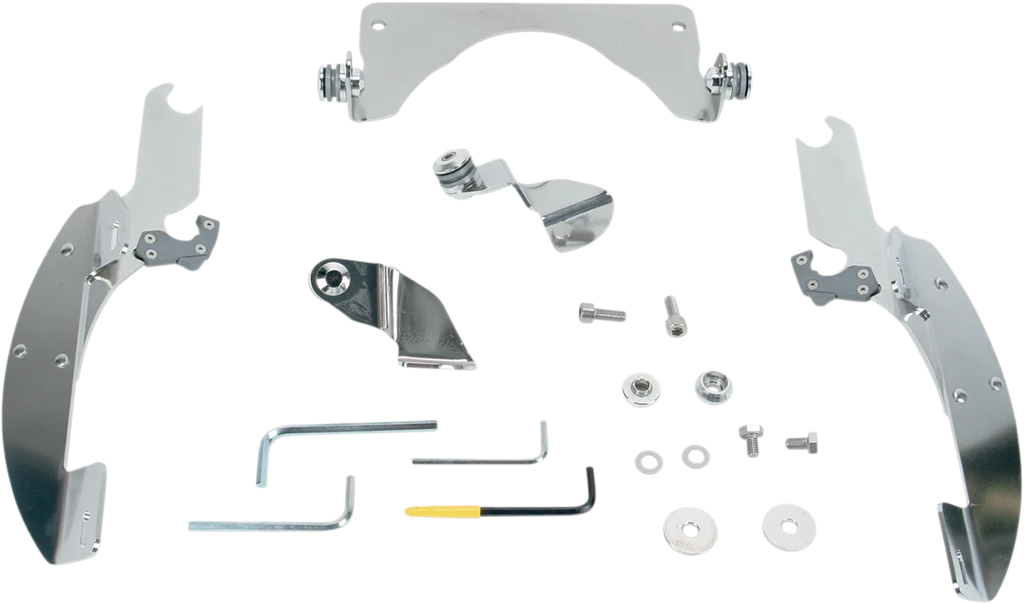 Memphis Shades Batwing Trigger Lock Mounting Kit - C90/T - Polished MEK1918 - Main Product View
