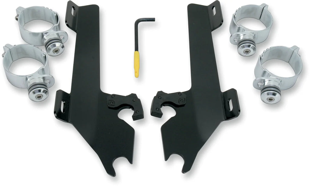 Memphis Shades Batwing Trigger Lock Mounting Kit - Kingpin - Black MEK1928 - Side View