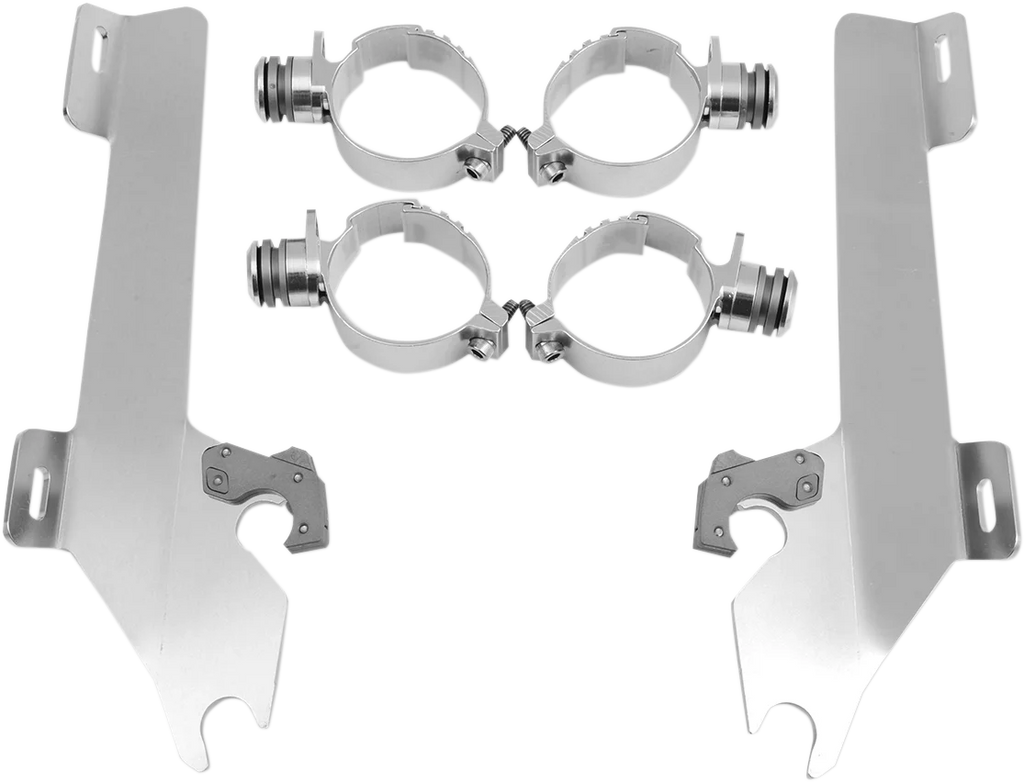 Memphis Shades Batwing Trigger Lock Mounting Kit - Kingpin - Polished MEK1927 - Side View