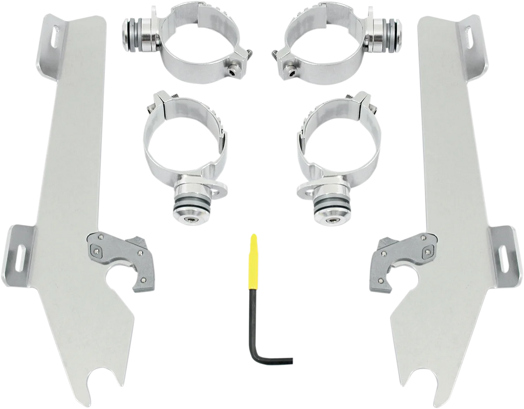 Memphis Shades Batwing Trigger Lock Mounting Kit - M50 - Polished MEK1990 - Main Product View
