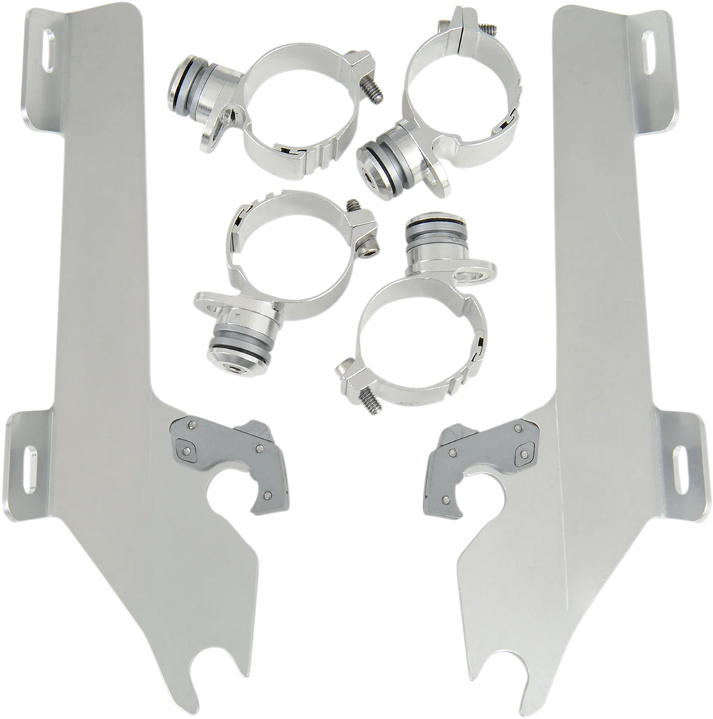 Memphis Shades Batwing Trigger Lock Mounting Kit - Raider - Polished MEK1953 - Main Product View
