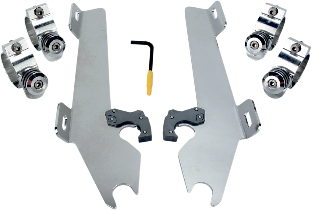 Memphis Shades Batwing Trigger Lock Mounting Kit - Stateline/Sabre - Polished MEK1945 - Main Product View