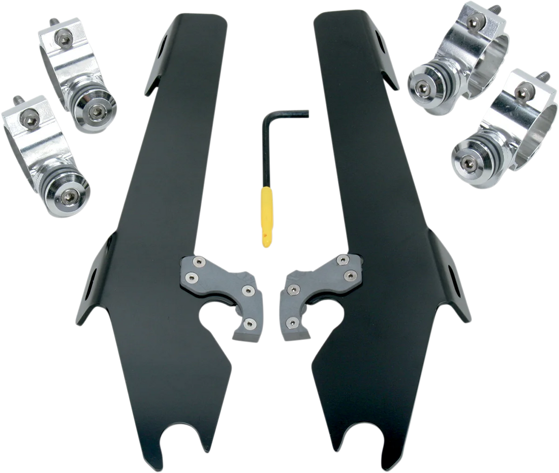 Memphis Shades Batwing Trigger Lock Mounting Kit - Vegas - Black MEK1930 - Side View