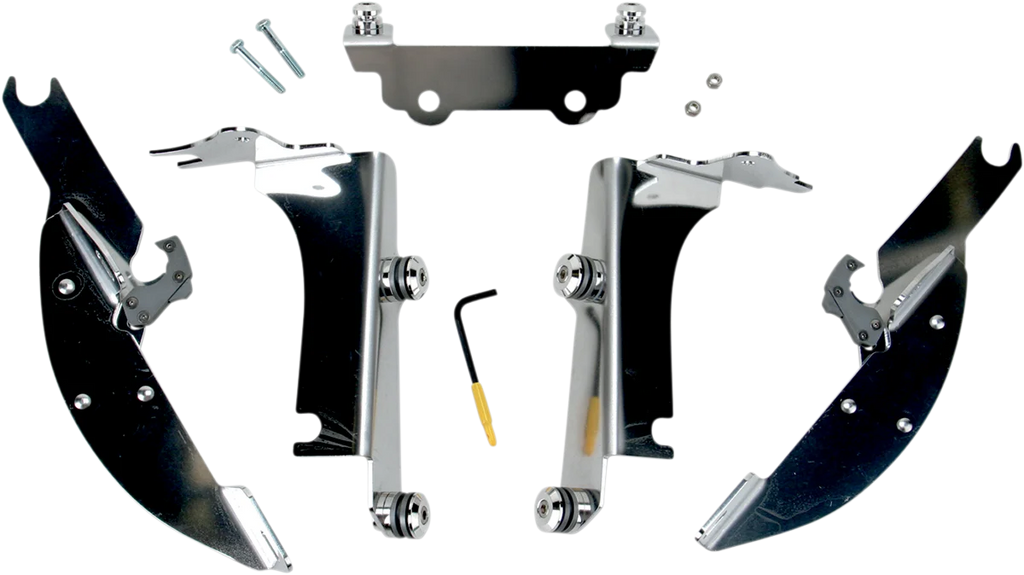 Memphis Shades Batwing Trigger Lock Mounting Kit - VN 1500 - Polished MEK1923 - Main Product View