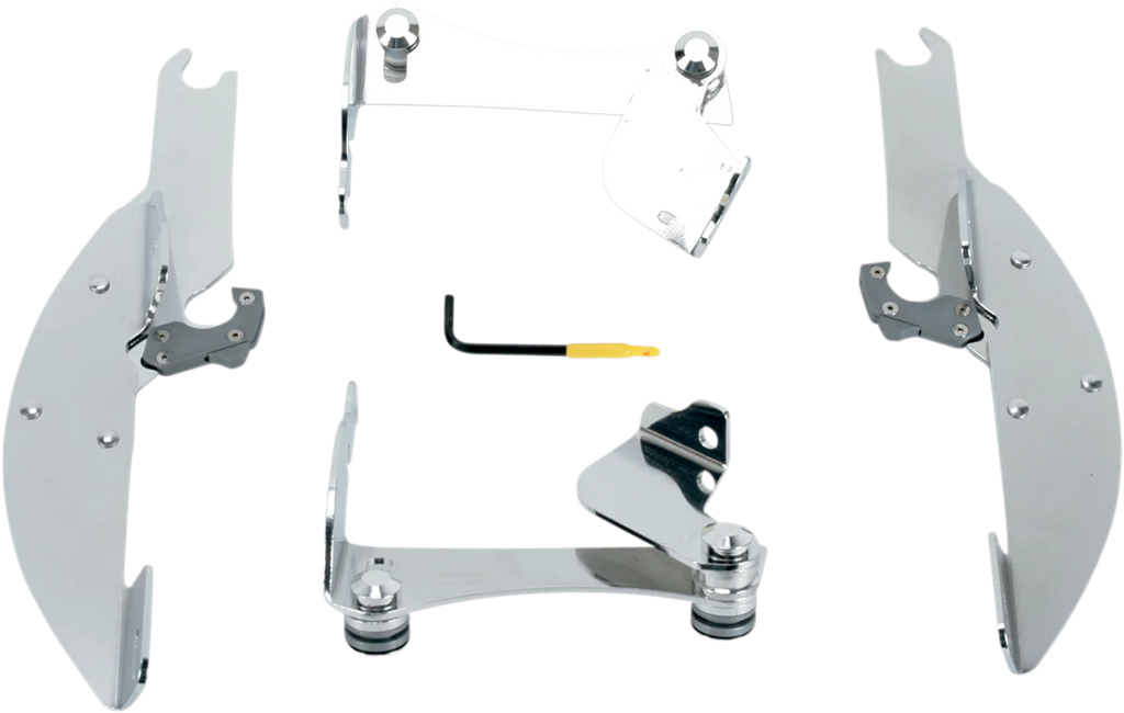 Memphis Shades Batwing Trigger Lock Mounting Kit - VTX 1300 - Polished MEK1901 - Main Product View