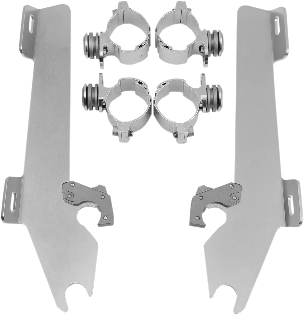 Memphis Shades Batwing Trigger Lock Mounting Kit - VTX 1300 - Polished MEK1902 - Main Product View