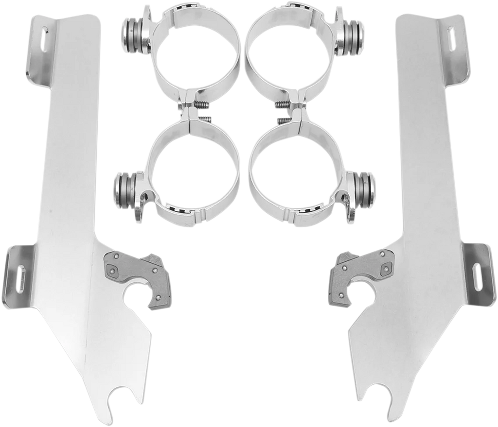 Memphis Shades Batwing Trigger Lock Mounting Kit - VTX 1800 - Polished MEK1903 - Main Product View
