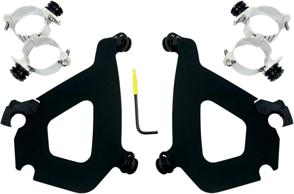 Memphis Shades Bullet Trigger Lock Mounting Kit - Covered Forks - Without Lightbar MEK1975 - Side View