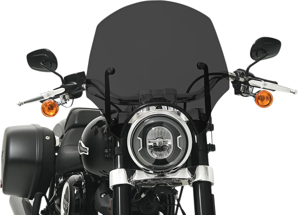 Memphis Shades El Paso Windshield - 15" - 9" Headlight Cutout - Dark Black Smoke MEP5265 - Main Product View