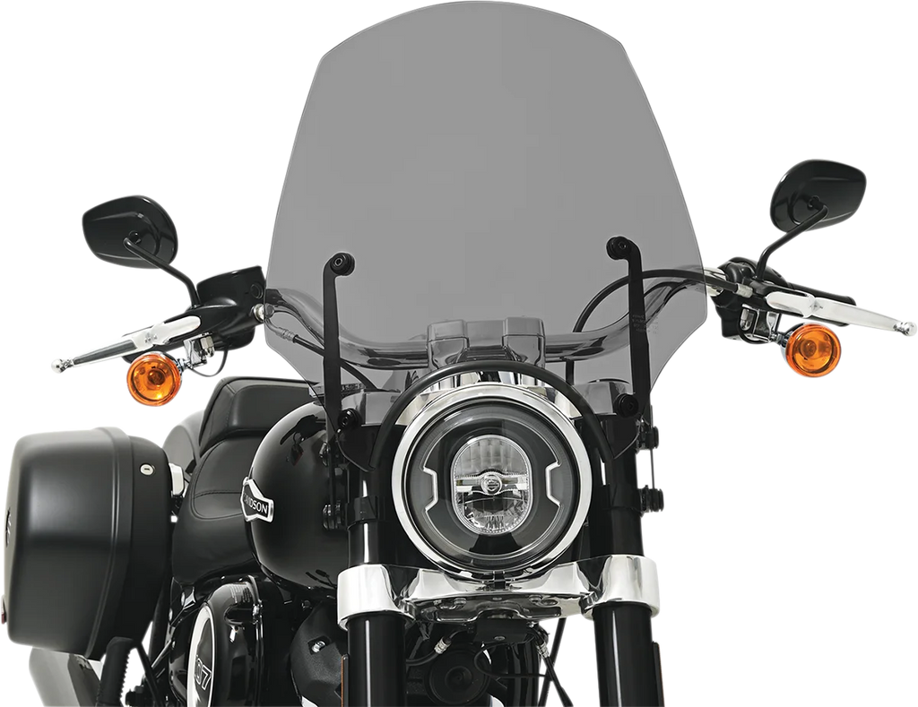 Memphis Shades El Paso Windshield - 17" - 9" Headlight Cutout - Black Smoke MEP5273 - Main Product View