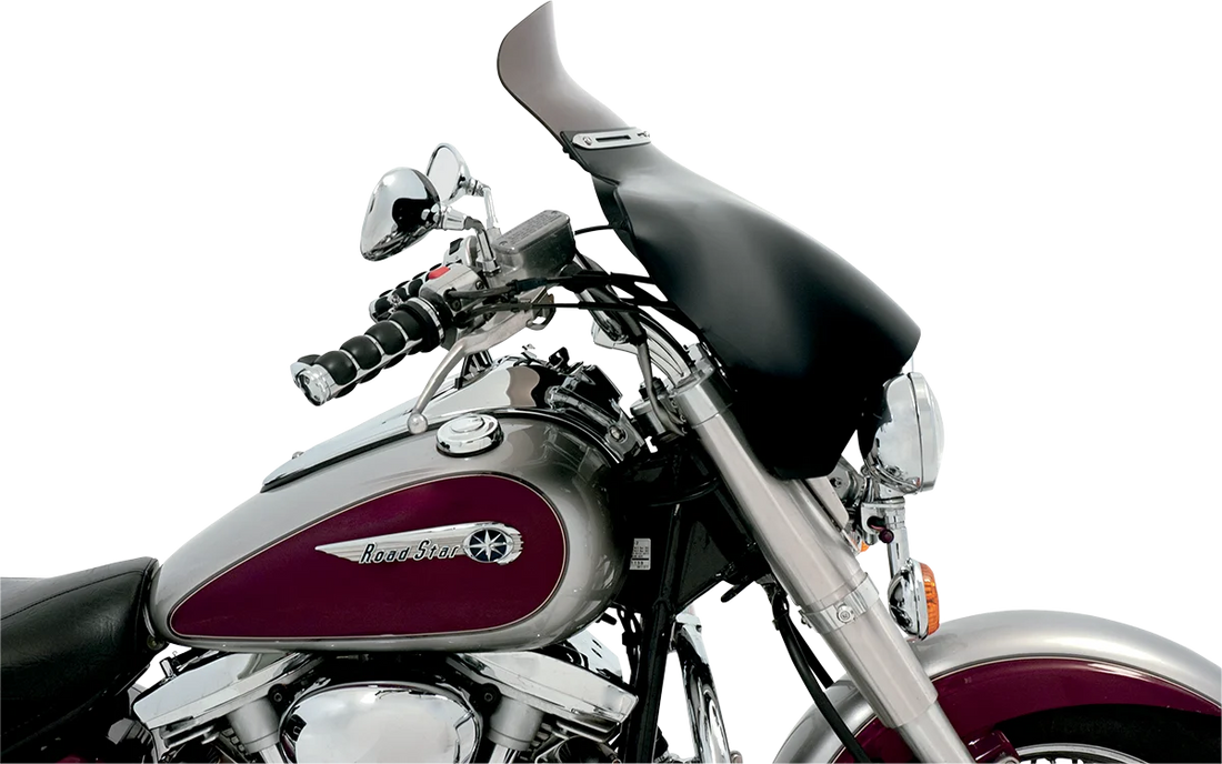 Memphis Shades Fairing Windshield Trim - Stainless Steel - Slotted - Slim MEM0923 - Side View