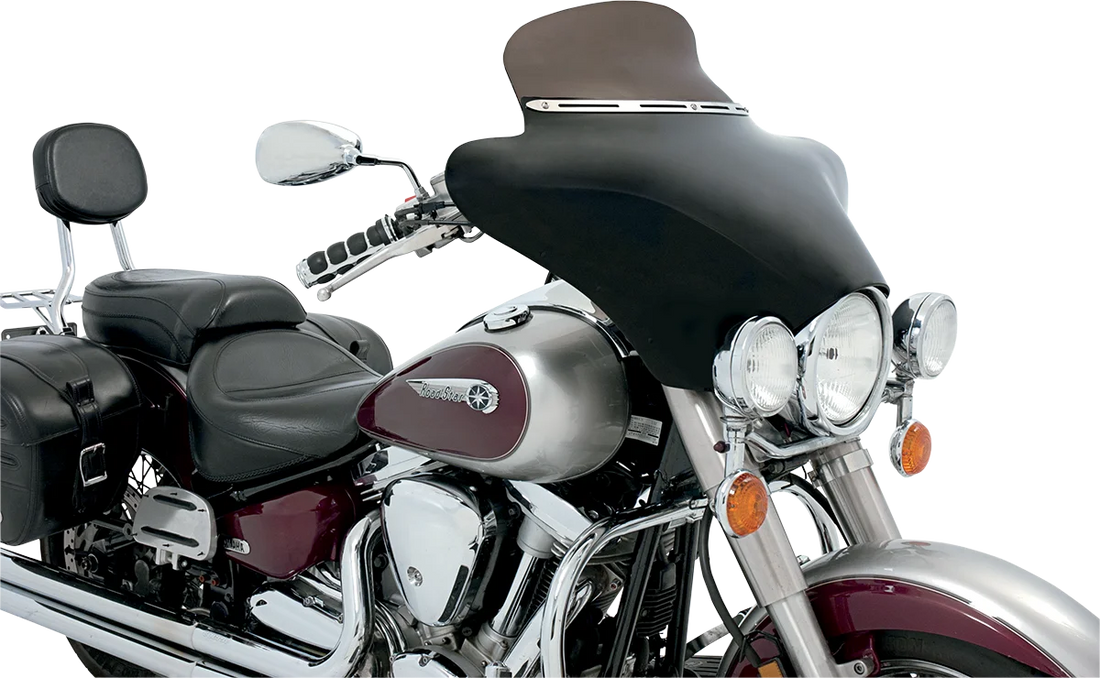 Memphis Shades Fairing Windshield Trim - Stainless Steel - Slotted - Slim MEM0923 - Installation View