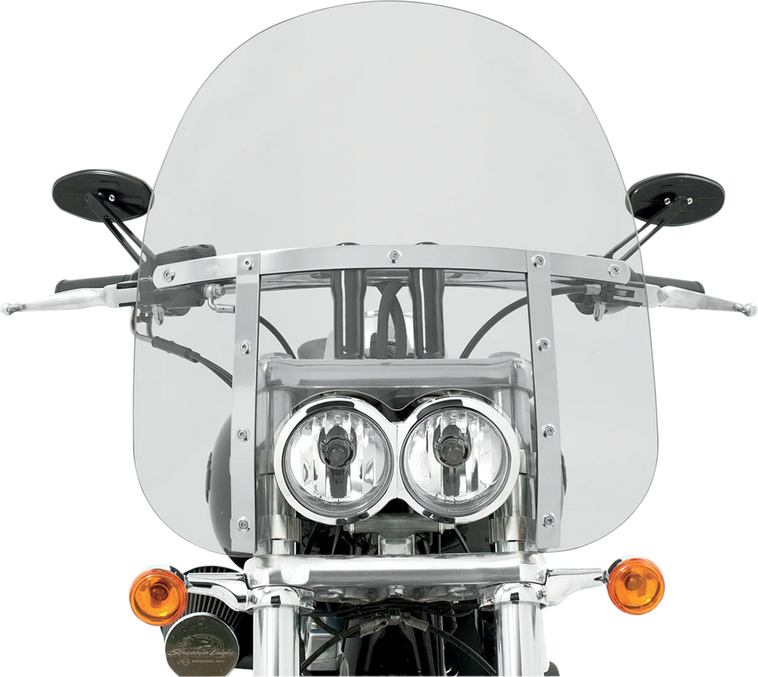 Memphis Shades Fats Windshield - 17" - Clear - FXDF MEM6830 - Back View