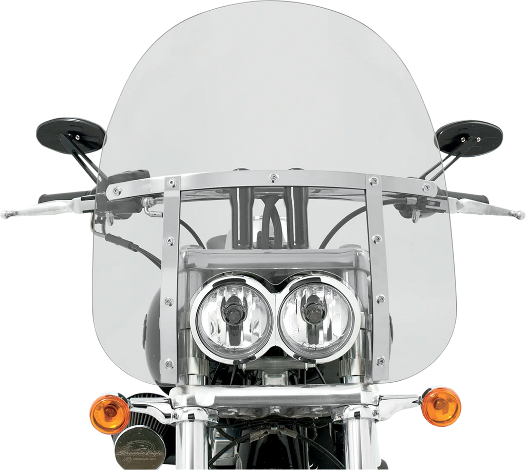 Memphis Shades Fats Windshield - 17" - Clear - FXDF MEM6830 - Back View
