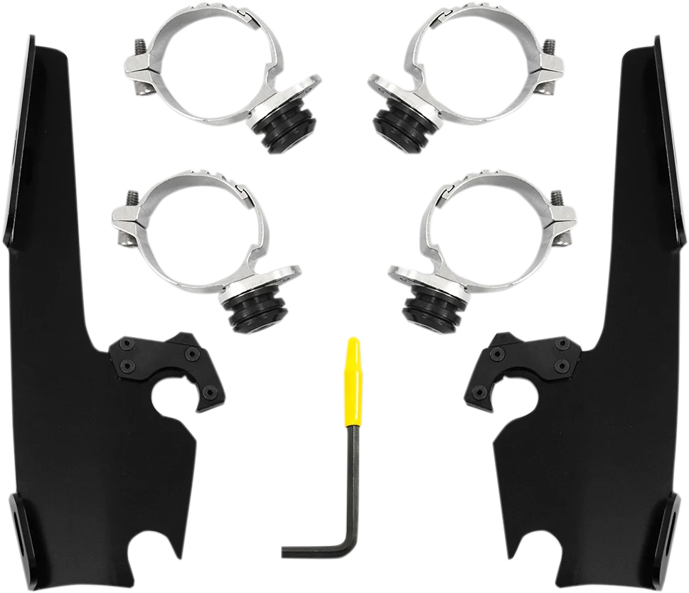 Memphis Shades Fats/Slim Mounting Kit - Black - FXDL MEB2013 - Main Product View