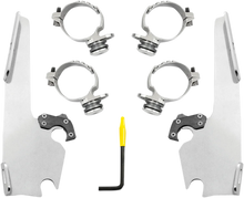 Load image into Gallery viewer, Memphis Shades Fats/Slim Mounting Kit - Polished - FXDL MEK2013 - Main Product View