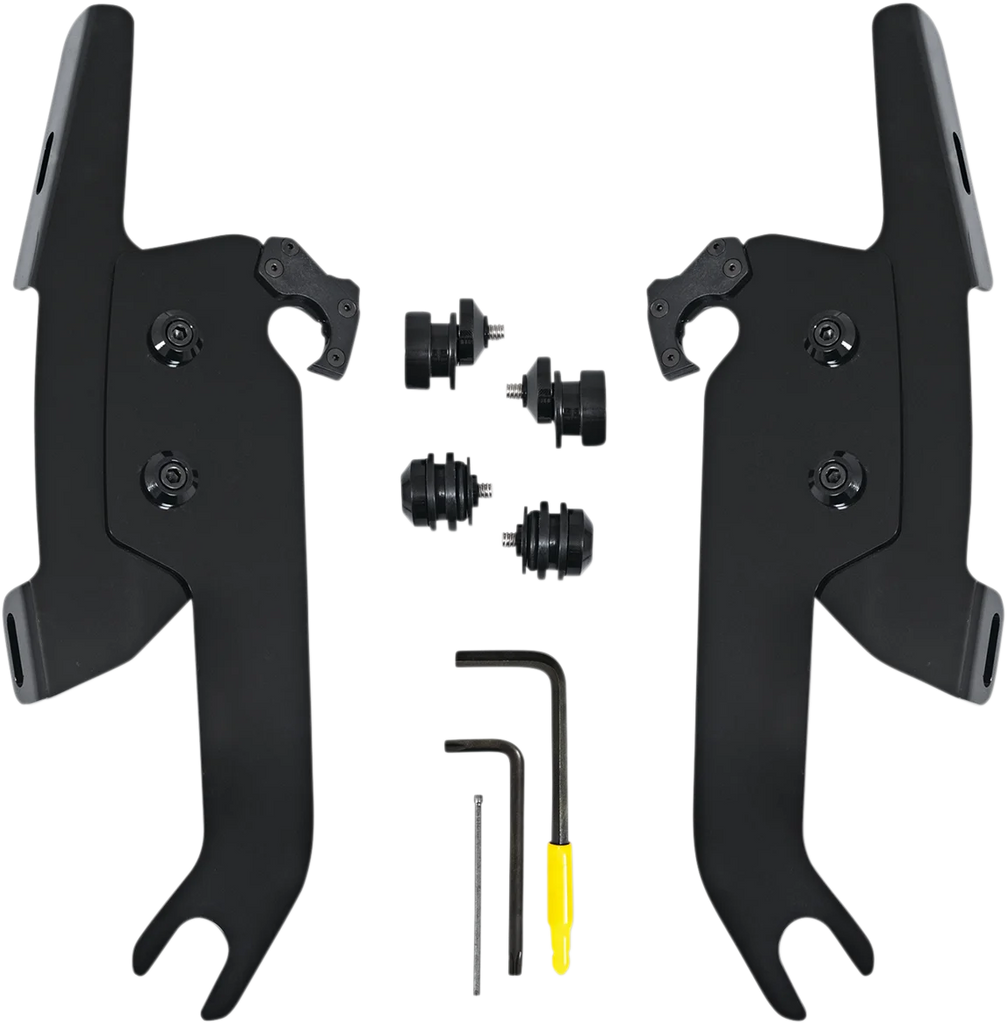 Memphis Shades Fats/Slim Windshield Trigger Lock Complete Mount Kit - Black - FLSL MEB2051 - Main Product View