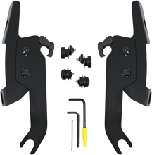 Load image into Gallery viewer, Memphis Shades Fats/Slim Windshield Trigger Lock Complete Mount Kit - Black - FLSL MEB2051 - Main Product View
