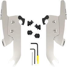 Load image into Gallery viewer, Memphis Shades Fats/Slim Windshield Trigger Lock Complete Mount Kit - Polished - FLSL MEK2051 - Main Product View