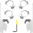 Load image into Gallery viewer, Memphis Shades Fats/Slim Windshield Trigger Lock Complete Mount Kit - Polished - XL MEK2054 - Main Product View