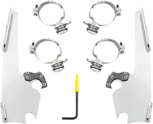 Memphis Shades Fats/Slim Windshield Trigger Lock Complete Mount Kit - Polished - XL MEK2054 - Main Product View