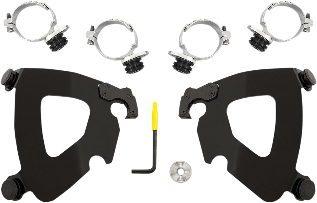 Memphis Shades Gauntlet Mounting Kit - Black - FXDL '14-'17 MEB2014 - Main Product View