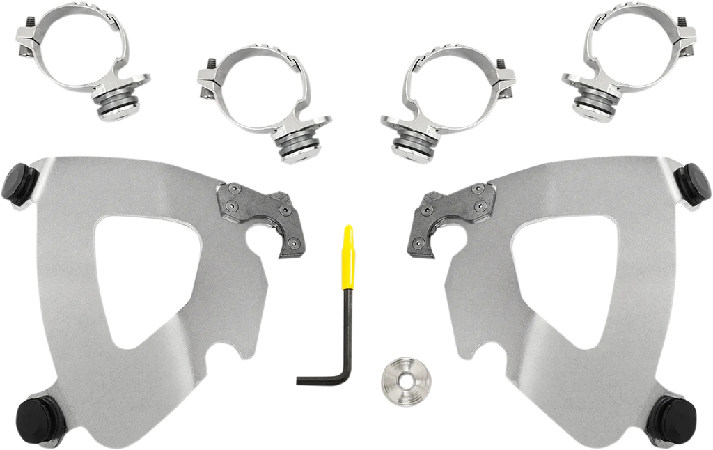 Memphis Shades Gauntlet Mounting Kit - Polished - FXDL '14-'17 MEK2014 - Main Product View