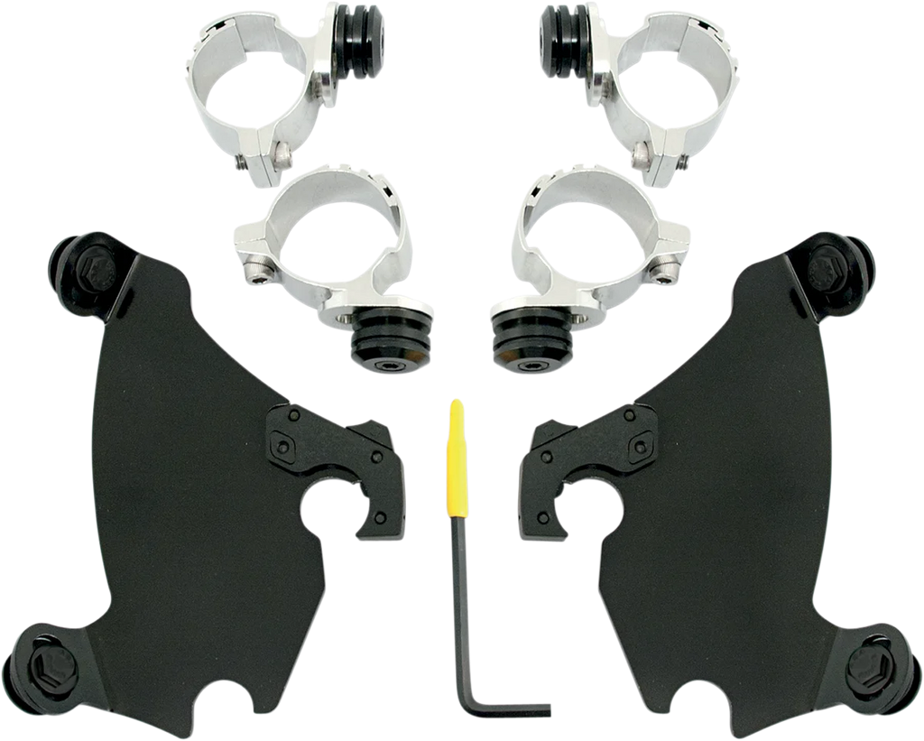 Memphis Shades Gauntlet Mounting Kit - Polished - XL MEK1981 - Side View