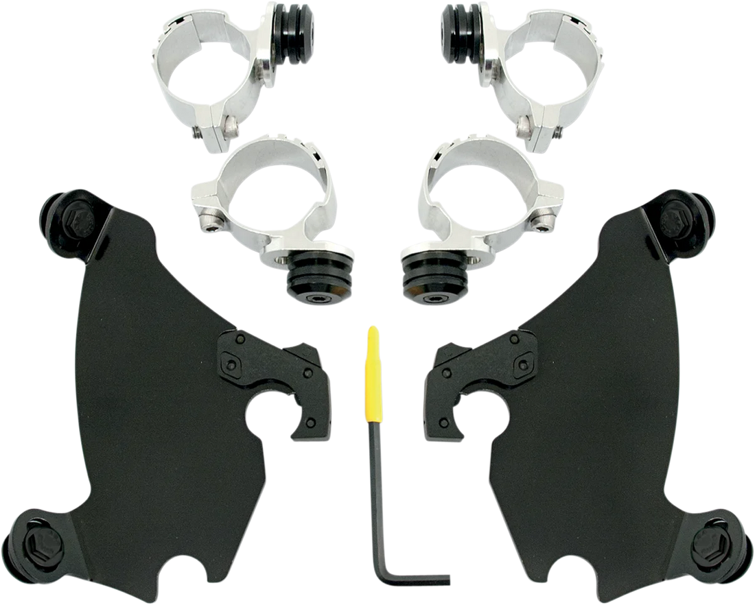 Memphis Shades Gauntlet Mounting Kit - Polished - XL MEK2057 - Side View