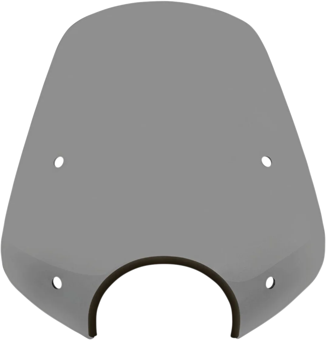 Memphis Shades Pop Top Windshield - 9" Headlight Cut Out - Black Smoke MEP55212 - Side View