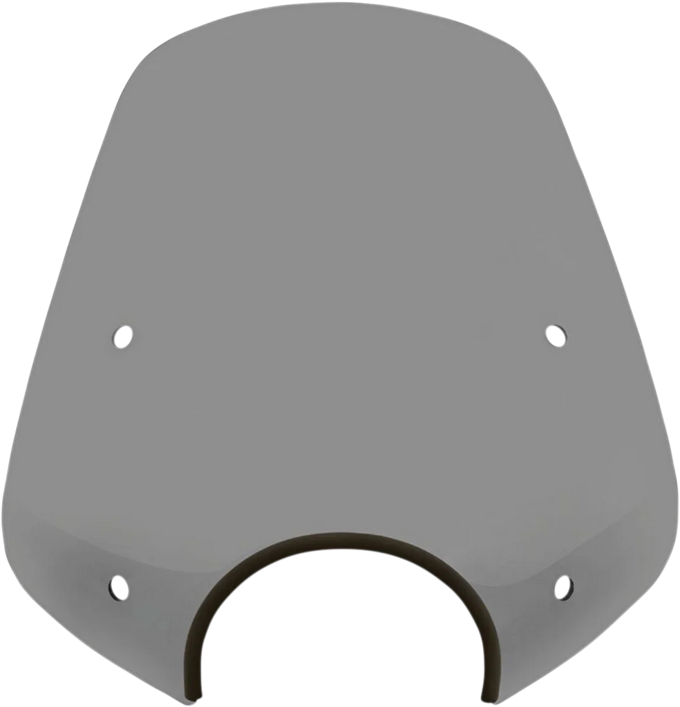 Memphis Shades Pop Top Windshield - 9" Headlight Cut Out - Black Smoke MEP55212 - Side View