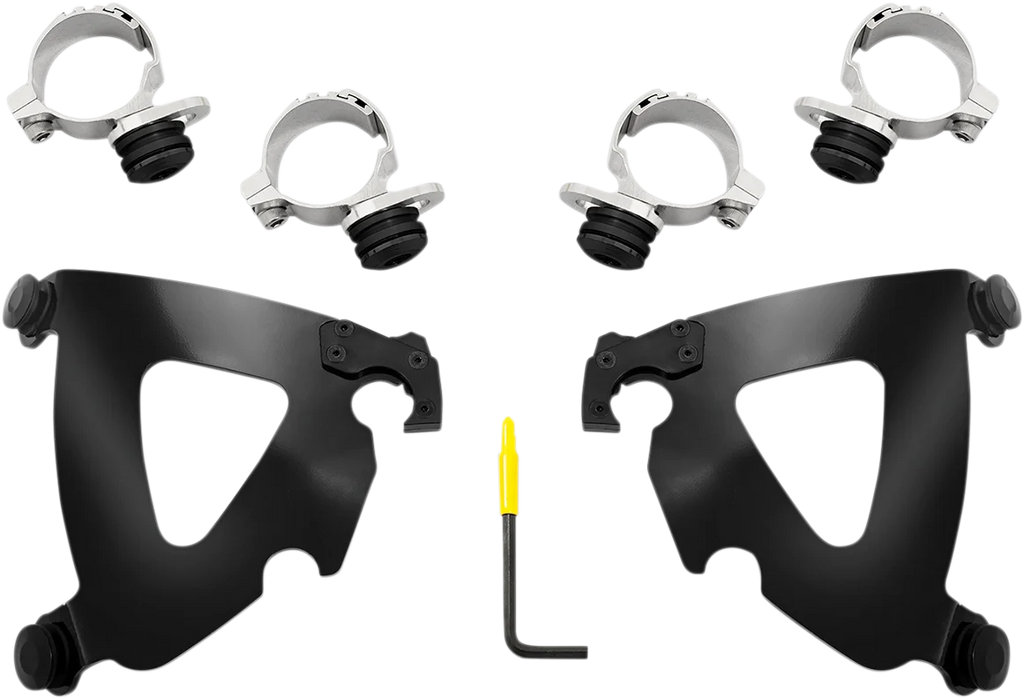 Memphis Shades Road Warrior Mounting Kit - Black - Chief Bobber MEB2072 - Detail View