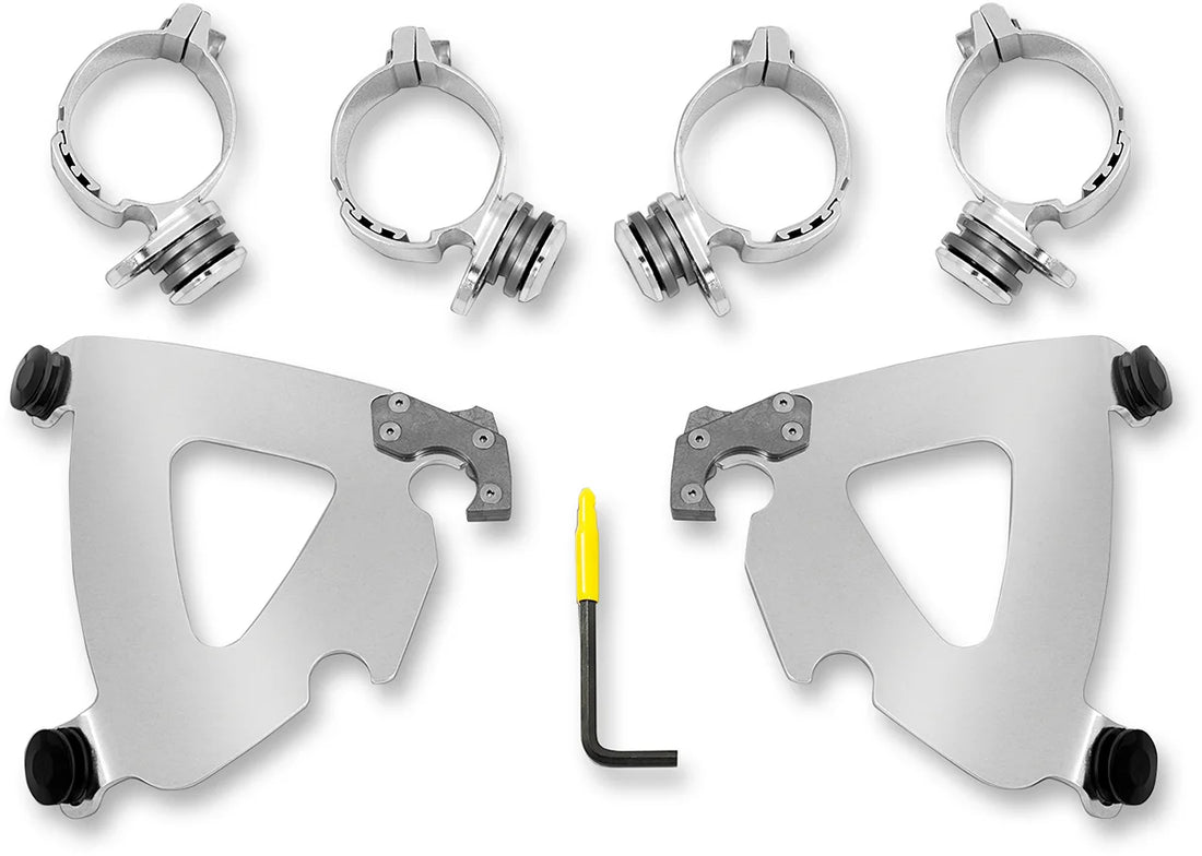 Memphis Shades Road Warrior Mounting Kit - Black - FLHRS/XS MEB2040 - Side View