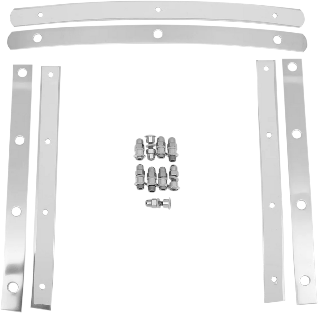 Memphis Shades Slim Windshield Hardware Straps - Stainless Steel MEM0914 - Main Product View