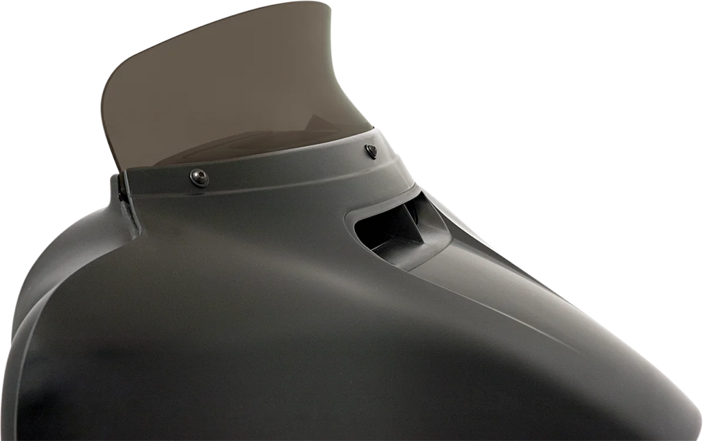 Memphis Shades Spoiler Windshield - 4-1/2" - Smoke - FLH MEP8611 - Back View