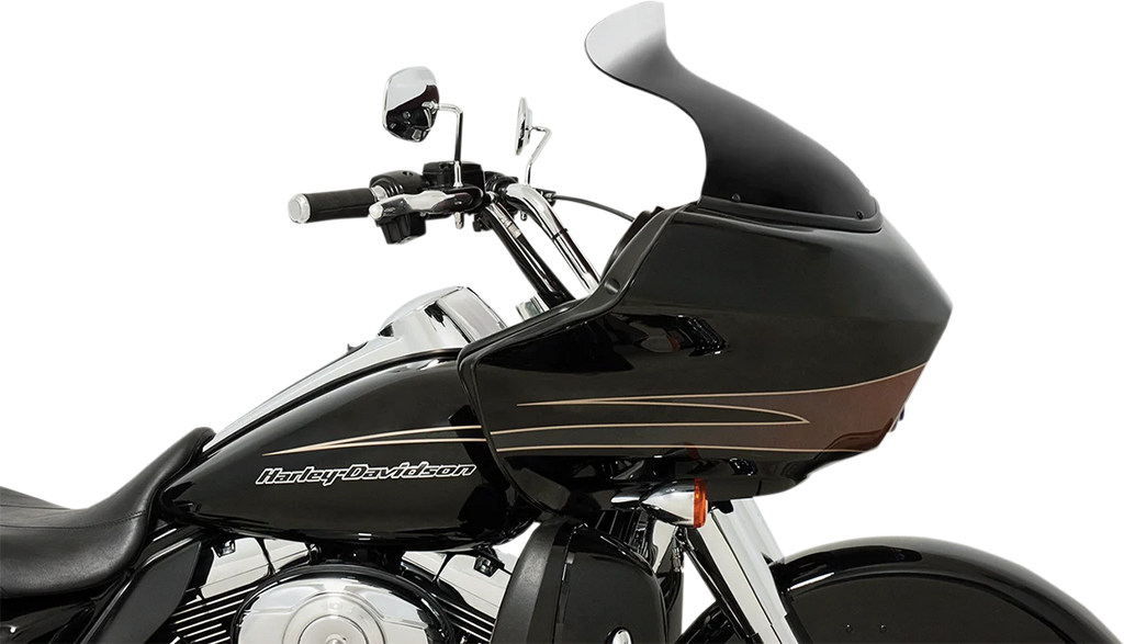 Memphis Shades Spoiler Windshield - 5-1/2" - Black - '98-'13 FLTR MEP85411 - Side View