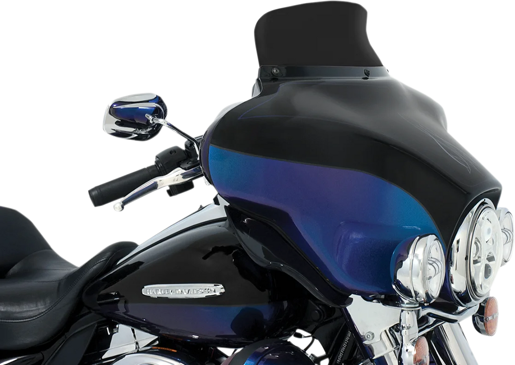 Memphis Shades Spoiler Windshield - 5" - Dark Black Smoke - '96-'13 FLH MEP84310 - Main Product View