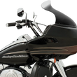 Load image into Gallery viewer, Memphis Shades Spoiler Windshield - 6-1/2" - Dark Black Smoke - '96-'13 FLH MEP84410 - Side View
