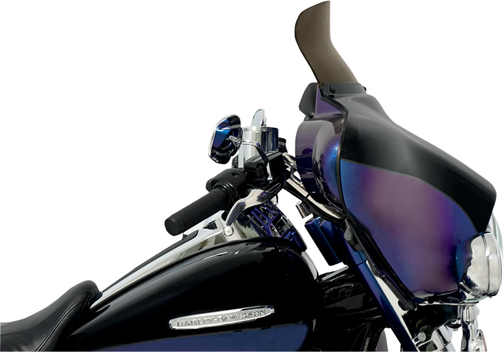 Memphis Shades Spoiler Windshield - 6-1/2" - Smoke - FLH MEP8581 - Side View