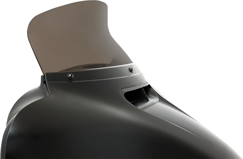 Memphis Shades Spoiler Windshield - 6-1/2" - Smoke - FLH MEP8621 - Back View
