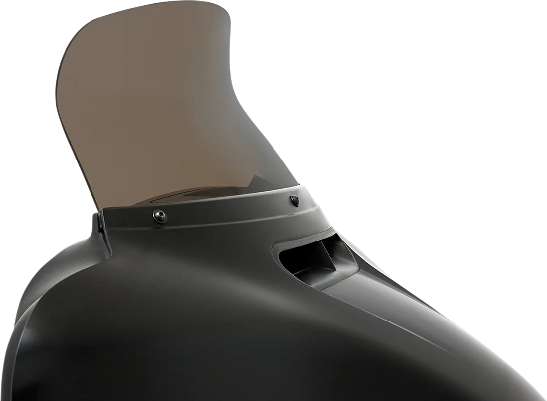 Memphis Shades Spoiler Windshield - 8-1/2" - Smoke - FLH MEP8631 - Side View