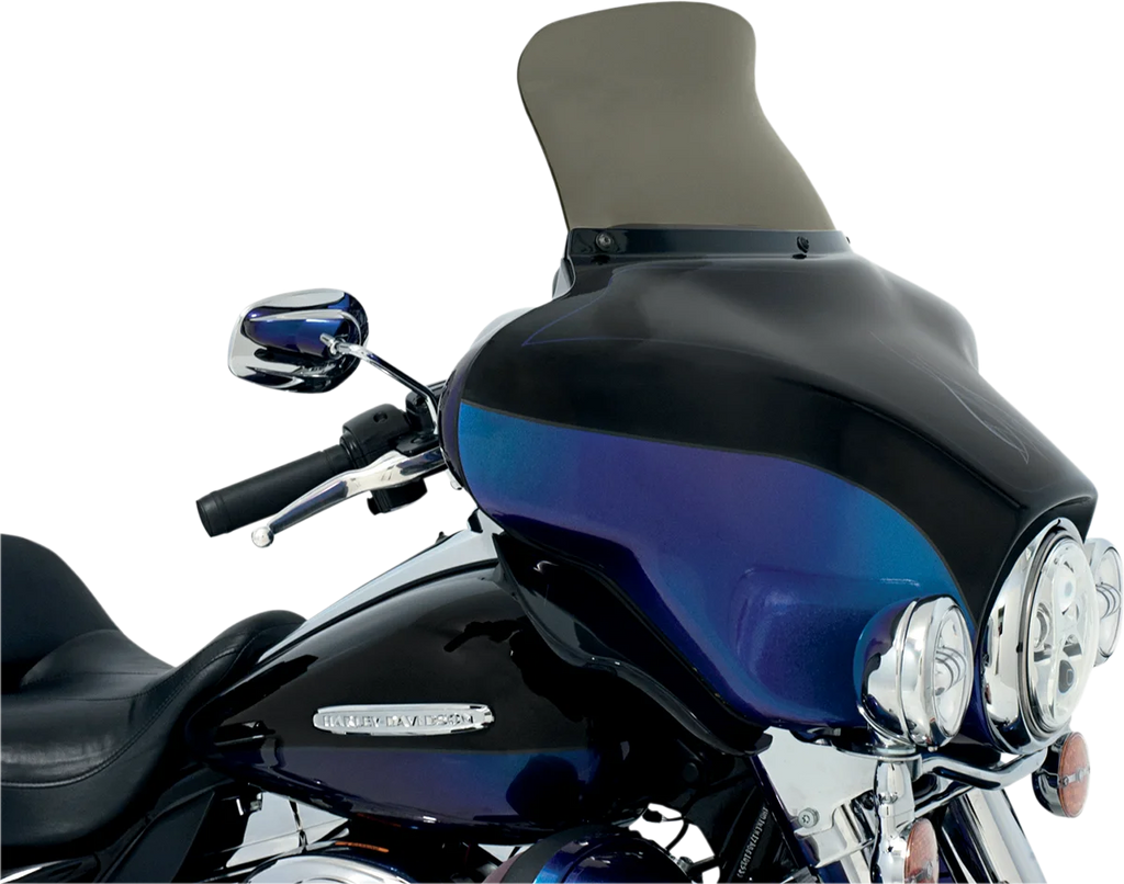 Memphis Shades Spoiler Windshield - 9" - Smoke - FLH MEP8591 - Main Product View