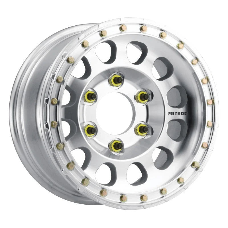 Method MR103 Beadlock 15x8 -24mm Offset 6x5.5 108mm CB Raw Machined w/BH-H24100 Wheel - Side View