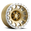 Load image into Gallery viewer, Method MR105 Beadlock 17x9 -38mm Offset 6x5.5 3.50in BS 108mm CB - Gold Wheel