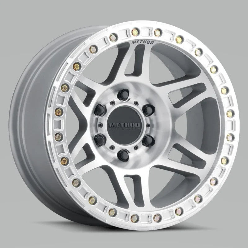 Method MR106 Beadlock 17x9 -44mm Offset 6x5.5 108mm CB Machined/Clear Coat w/BH-H24125 Wheel - Side View