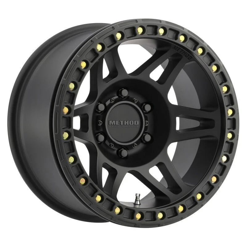 Method MR106 Beadlock 17x9 -44mm Offset 6x5.5 108mm CB Matte Black w/BH-H24125 Wheel - Main Product View