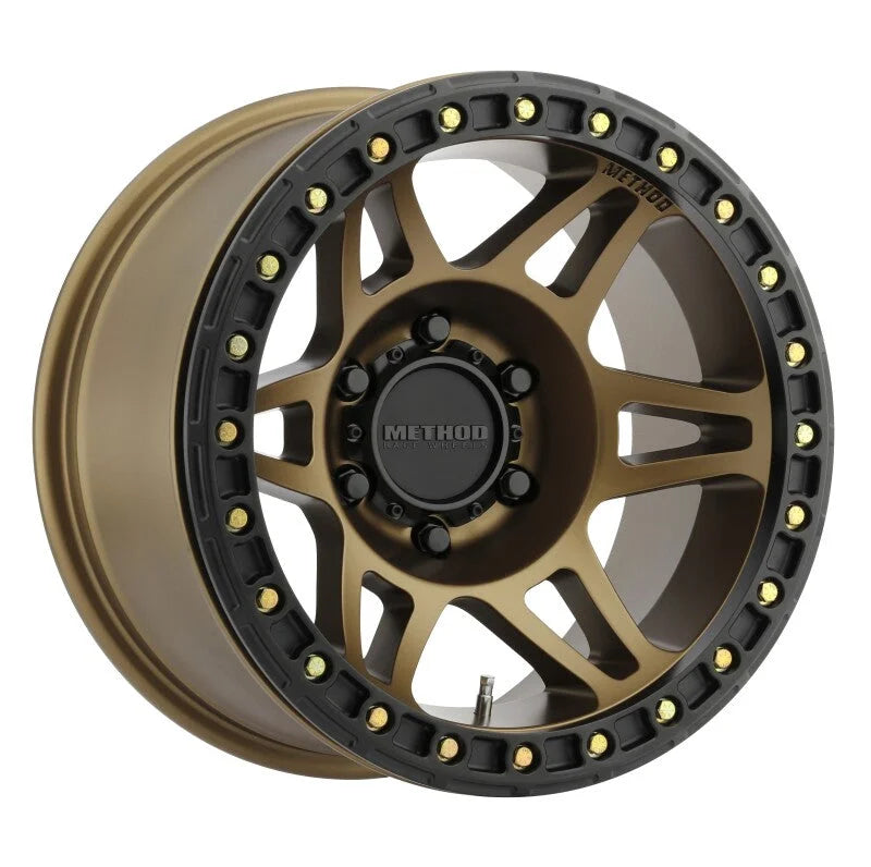 Method MR106 Beadlock 17x9 -44mm Offset 6x5.5 108mm CB Method Bronze w/BH-H24125 Wheel - Main Product View