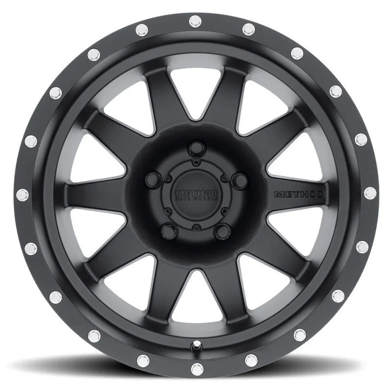 Method MR301 The Standard 15x7 -6mm Offset 5x4.5 83mm CB Matte Black Wheel - Side View