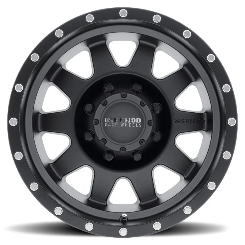 Method MR301 The Standard 16x7 0mm Offset 8x6.5 130.81mm CB Matte Black Wheel - Side View
